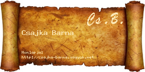 Csajka Barna névjegykártya